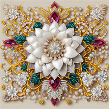 Load image into Gallery viewer, Diamond Painting - Partial Special Shaped - White Flower (30*30cm)
