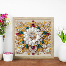 Load image into Gallery viewer, Diamond Painting - Partial Special Shaped - White Flower (30*30cm)