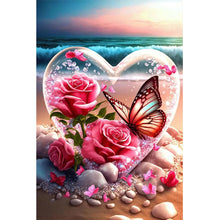 Load image into Gallery viewer, Diamond Painting - Full Round - Love Rose Butterfly (40*60CM)
