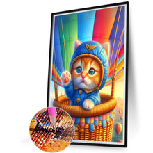 Load image into Gallery viewer, Diamond Painting - Full Round - Hot Air Balloon Orange Cat (40*60CM)