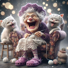 Load image into Gallery viewer, Diamond Painting - Full Round - Cute Old Lady (40*40CM)