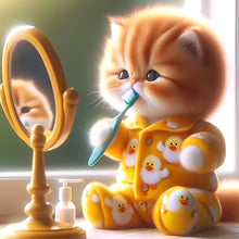 Load image into Gallery viewer, Diamond Painting - Full Round - Cute Cat (30*30CM)