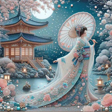 Load image into Gallery viewer, Diamond Painting - Full Round - Japanese Geisha Beauty (40*40CM)