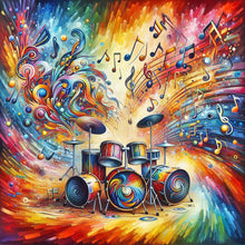 Load image into Gallery viewer, Diamond Painting - Full Round - Colorful Musical Instrument Drum Set (40*40CM)