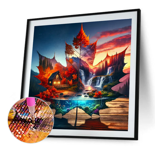 Diamond Painting - Full Round - Magical Maple Leaf (30*30CM)