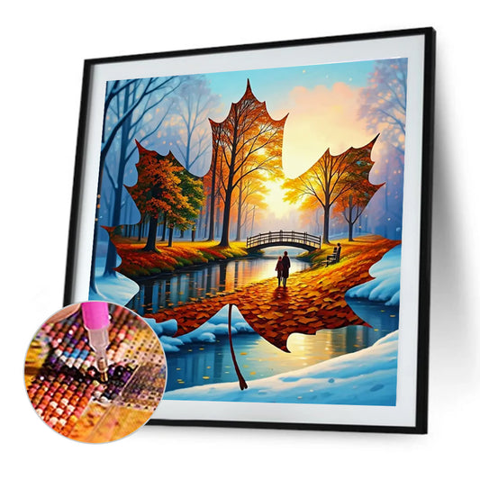 Diamond Painting - Full Round - Magical Maple Leaf (30*30CM)