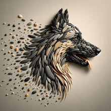 Load image into Gallery viewer, Diamond Painting - Full Round - Stone Art Wolf (30*30CM)