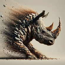 Load image into Gallery viewer, Diamond Painting - Full Round - Stone Art Rhino (30*30CM)