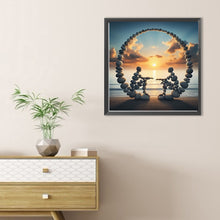 Load image into Gallery viewer, Diamond Painting - Full Round - Stone Art Couple In Sunset (30*30CM)