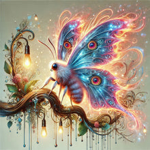 Load image into Gallery viewer, Diamond Painting - Full Round - Moth Beside The Lamp (30*30CM)