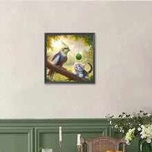 Load image into Gallery viewer, Diamond Painting - Full Round - Parrot And Cat (40*40CM)