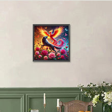 Load image into Gallery viewer, Diamond Painting - Full Round - Phoenix Wolf In Rose Field (40*40CM)