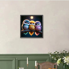 Load image into Gallery viewer, Diamond Painting - Full Round - Three Owls (40*40CM)