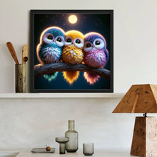 Load image into Gallery viewer, Diamond Painting - Full Round - Three Owls (40*40CM)