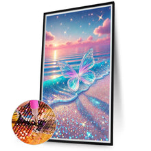 Load image into Gallery viewer, Diamond Painting - Full Round - Transparent Butterfly On The Beach (40*70CM)