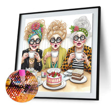 Load image into Gallery viewer, Diamond Painting - Partial Special Shaped - Funny Old Lady (30*30cm)