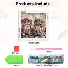 Load image into Gallery viewer, Diamond Painting - Partial Special Shaped - Funny Old Lady (30*30cm)
