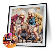 Load image into Gallery viewer, Diamond Painting - Partial Special Shaped - Funny Old Lady (30*30cm)