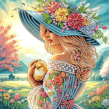 Load image into Gallery viewer, Diamond Painting - Partial Special Shaped - Elegant Woman (30*30cm)