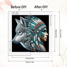 Load image into Gallery viewer, Diamond Painting - Partial Special Shaped - Elegant Woman (30*30cm)