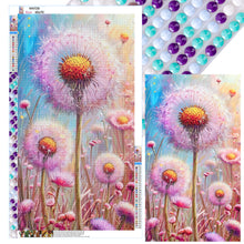 Load image into Gallery viewer, Diamond Painting - Full Round - Pink Dandelions (40*70cm)
