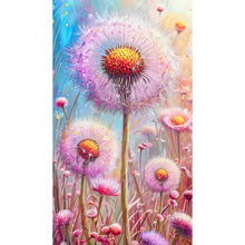 Load image into Gallery viewer, Diamond Painting - Full Round - Pink Dandelions (40*70cm)