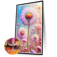 Load image into Gallery viewer, Diamond Painting - Full Round - Pink Dandelions (40*70cm)