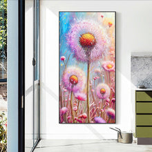 Load image into Gallery viewer, Diamond Painting - Full Round - Pink Dandelions (40*70cm)