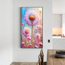 Load image into Gallery viewer, Diamond Painting - Full Round - Pink Dandelions (40*70cm)