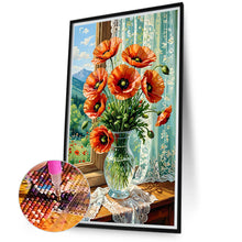 Load image into Gallery viewer, Diamond Painting - Full Round - Poppy Flowers (40*70cm)