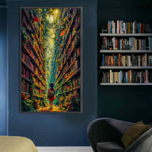 Load image into Gallery viewer, AB Diamond Painting - Full Round - Girl In The Bookshelf (40*70CM)