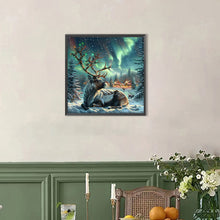 Load image into Gallery viewer, AB Diamond Painting - Full Round - Moose In The Polar Night (40*40CM)