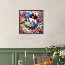 Load image into Gallery viewer, AB Diamond Painting - Full Round - Handmade Girl (40*40CM)
