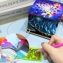 Load image into Gallery viewer, Diamond Aid Tool Portable Vacuum Diamond Painting Pen Kit (Starry Sky Cat)