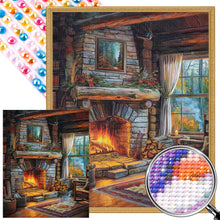 Load image into Gallery viewer, AB Diamond Painting - Full Round - House Fireplace (40*50CM)