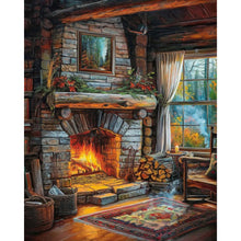 Load image into Gallery viewer, AB Diamond Painting - Full Round - House Fireplace (40*50CM)