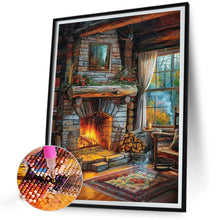 Load image into Gallery viewer, AB Diamond Painting - Full Round - House Fireplace (40*50CM)