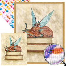 Load image into Gallery viewer, AB Diamond Painting - Full Round - Dragon On The Book (40*50CM)