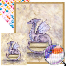 Load image into Gallery viewer, AB Diamond Painting - Full Round - Dragon On The Book (40*50CM)