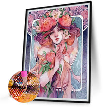 Load image into Gallery viewer, Diamond Painting - Full Round - Pink Flower Girl (40*50CM)