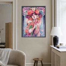 Load image into Gallery viewer, Diamond Painting - Full Round - Pink Flower Girl (40*50CM)