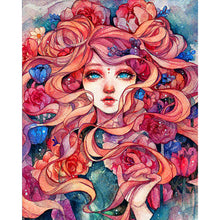 Load image into Gallery viewer, Diamond Painting - Full Round - Girl In The Flower (40*50CM)