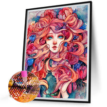 Load image into Gallery viewer, Diamond Painting - Full Round - Girl In The Flower (40*50CM)