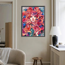 Load image into Gallery viewer, Diamond Painting - Full Round - Girl In The Flower (40*50CM)