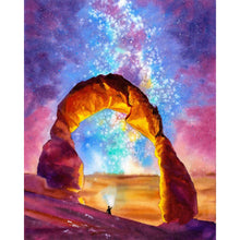 Load image into Gallery viewer, AB Diamond Painting - Full Square - Stone Gate Under The Aurora (40*50CM)