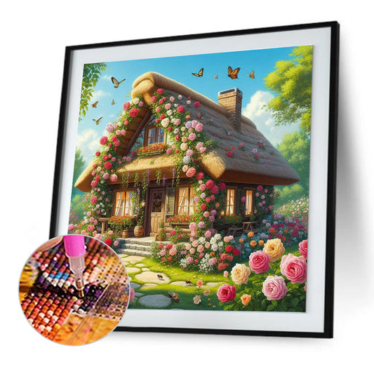 Diamond Painting - Full Round - Fragrant Butterfly Hut (30*30CM)