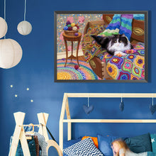 Load image into Gallery viewer, Diamond Painting - Full Square - Cat On The Sofa (40*30CM)