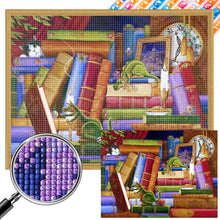 Load image into Gallery viewer, AB Diamond Painting - Full Square - Dragon On The Bookshelf (40*30CM)