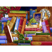 Load image into Gallery viewer, AB Diamond Painting - Full Square - Dragon On The Bookshelf (40*30CM)