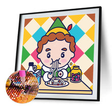 Load image into Gallery viewer, Diamond Painting - Full Round - Cartoon Characters Eating Breakfast (40*40CM)
